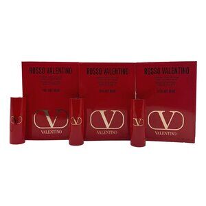 3X Valentino Rosso Satin Lip Color 101A Hot Beige 0.03oz Mini Lipstick